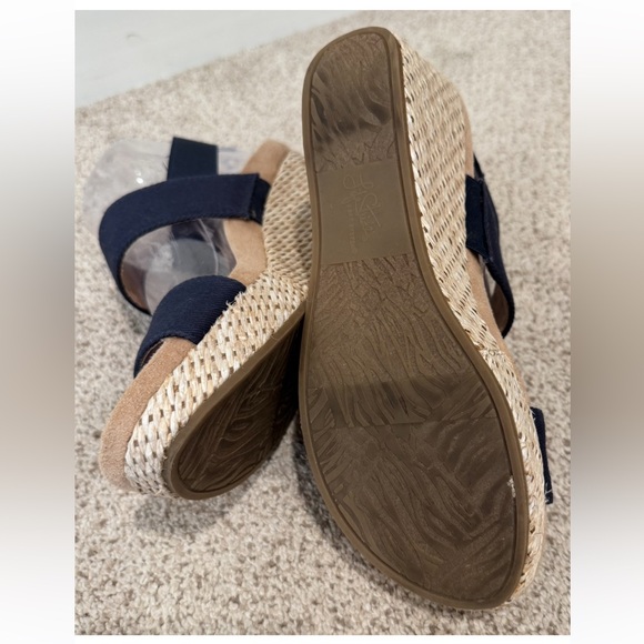 Life Stride Womens Delta Slingback Espadrille Ankle Strap Wedge Sandals in Navy - Picture 8 of 10